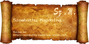 Szombathy Magdolna névjegykártya